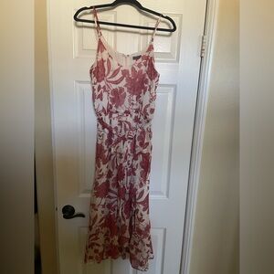 Vince Camuto Salmon and White Floral Dress